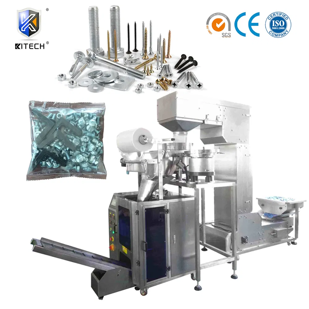 Automatic Counting Hardware Plastic Spare Parts Spring Washer Nuts O-Rings Furniture Bolt Fastener Nails Screw Packing Packaging Sealing Machine