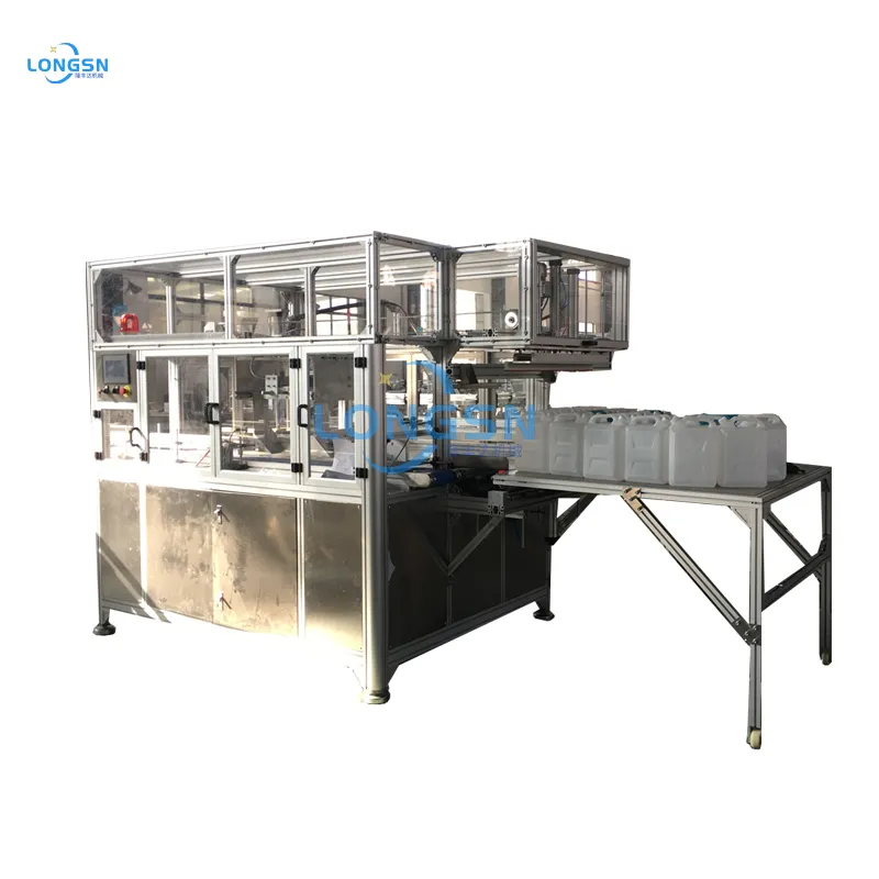 Automatic Empty Plastic Pet PE Bottle/Jerrycan/Barrel Packing Bagging Machine Bag Sealing Packaging Machine