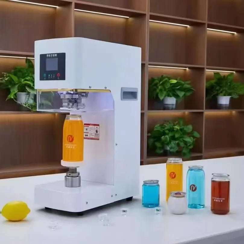 Automatic Pet Plastic Easy Open Can Sealing Seamer Machine