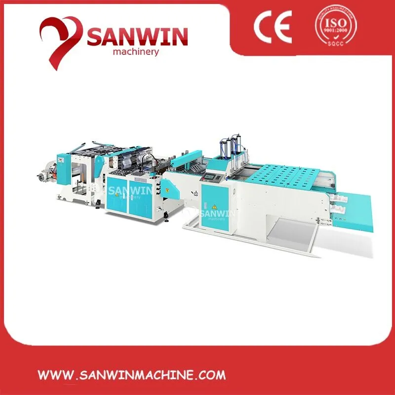 Bottom Sealing HDPE LDPE PE Nylon Chicken Biodegradable Trash Carry Poly Nylon Polythene Garbage T-Shirt Shopping Plastic Bag on Roll Making Machine