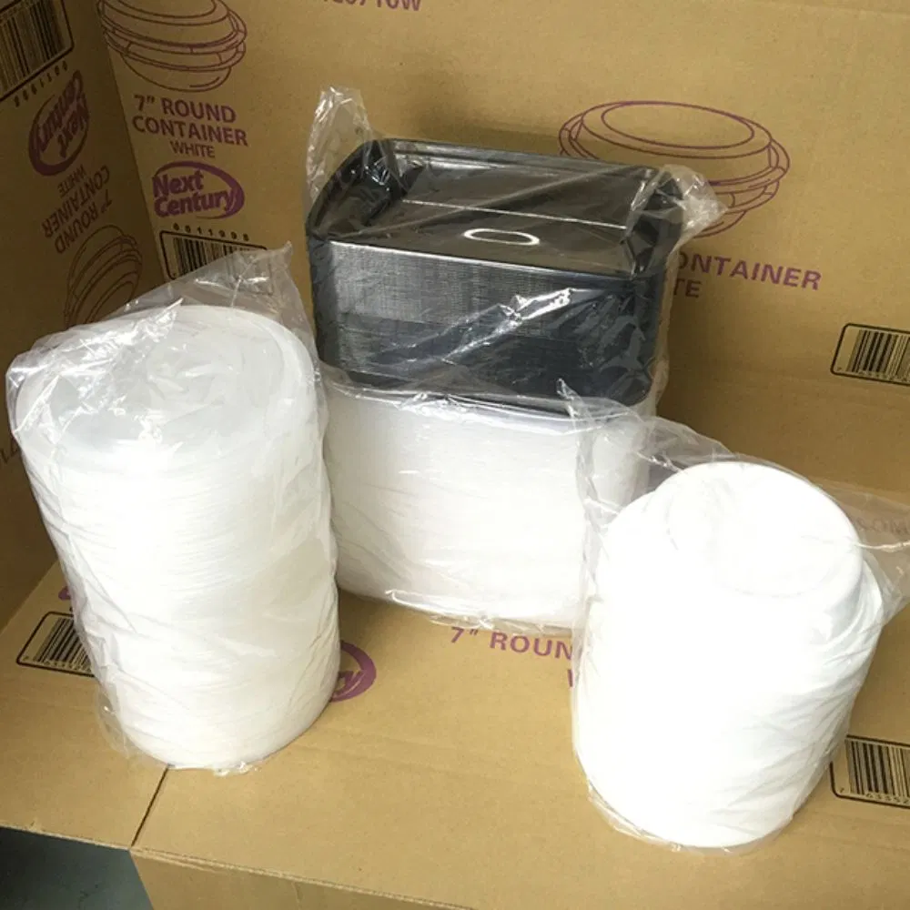 Factory Full Automatic Plastic Lids Cover Tray Container Packing Machine and Case Erector Tape Sealing Machine Paper Plastic Cup Bowl Making Packing Machine