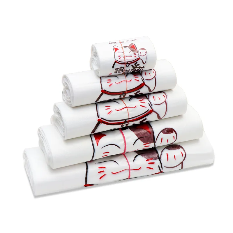 Fully Automatic 2 Lines Producing Plastic T Shirt Vest Bottom Hot Sealing Hot Cutting Carry Bag Making Machine with EPC Device