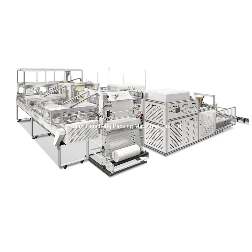 Hot Sale Fully Automatic Plastic Lids Packing Machine Case Machine Box Tape Sealing Machine