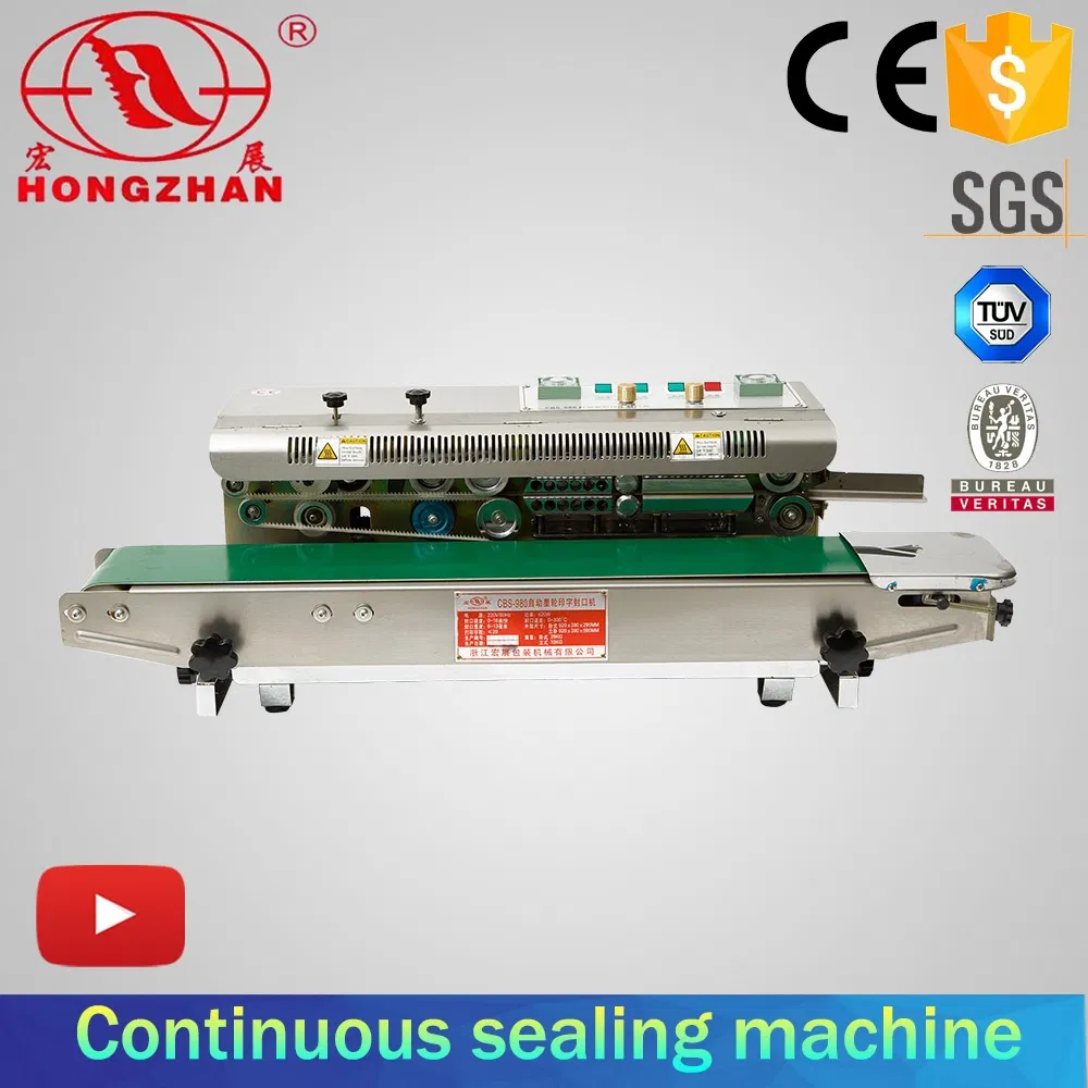 Plastic Bag Continuous Sealing Machine with Colored Ink Wheel Printing