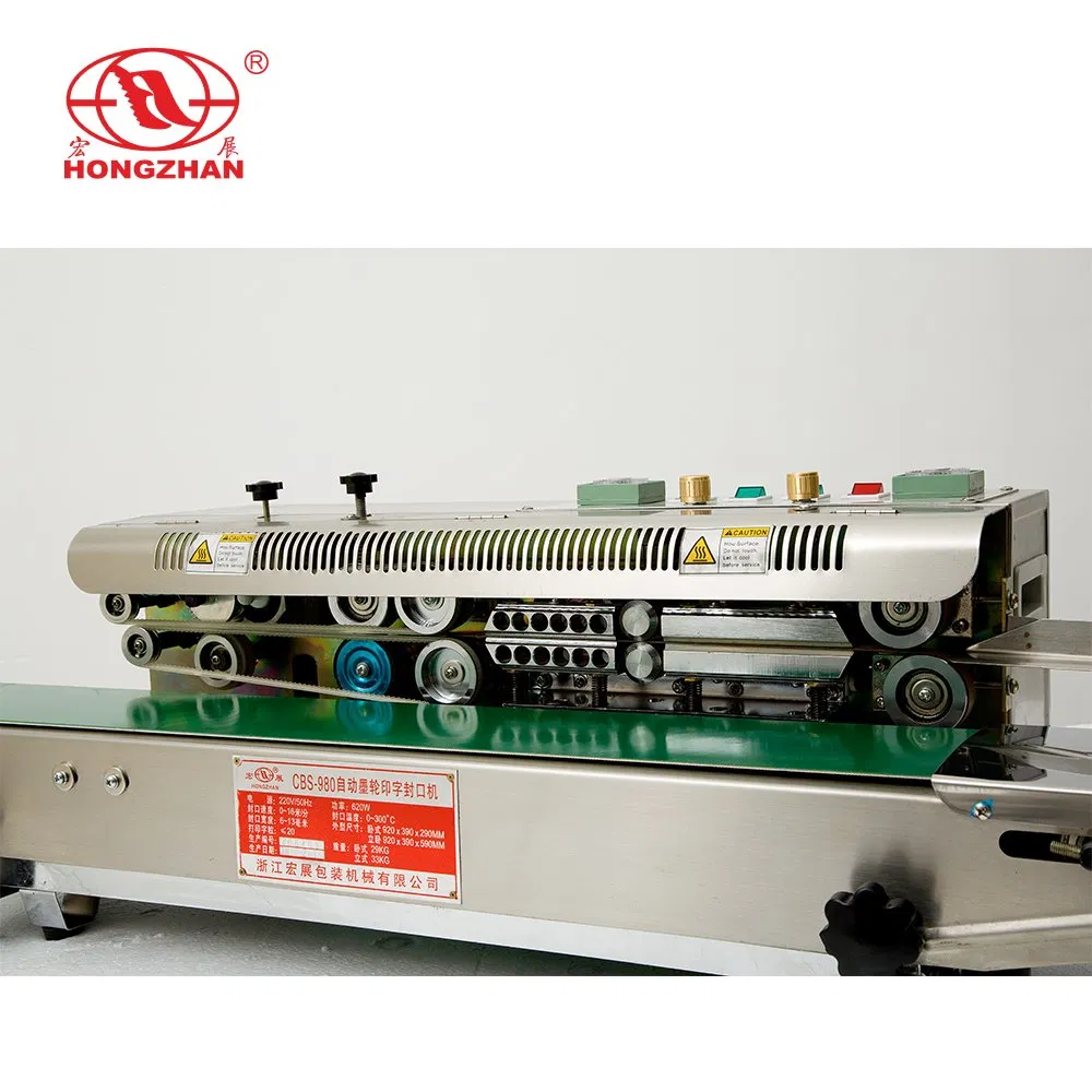 Plastic Bag Continuous Sealing Machine with Colored Ink Wheel Printing