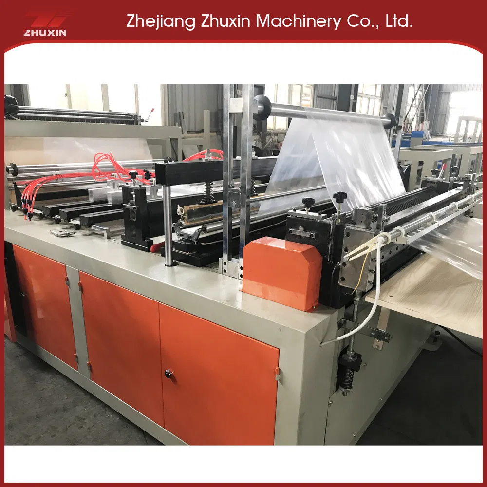 Shxj-370X4 Double Layer Four Channels Computer Hot Sealing and Cold Cutting Biodegradable Flat Bottom Plastic Shopping Bag Making Machine